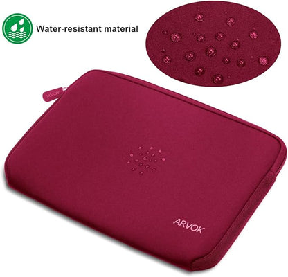 Arvok 17-17.3 Inch Laptop Sleeve Multi-Color & Size Choices Case/Water-Resistant Neoprene Notebook Computer Pocket Tablet Briefcase Carrying Bag/Pouch Skin Cover for HP/Dell/Lenovo/Asus/Acer Wine Red