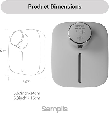 Automatic Soap Dispenser – Touchless Foaming Hand Soap Dispenser with Digital Display, 6 Adjustable Foam Levels, USB Rechargeable Wall‑Mount for Bathroom & Kitchen, 10.82 oz/320 ml