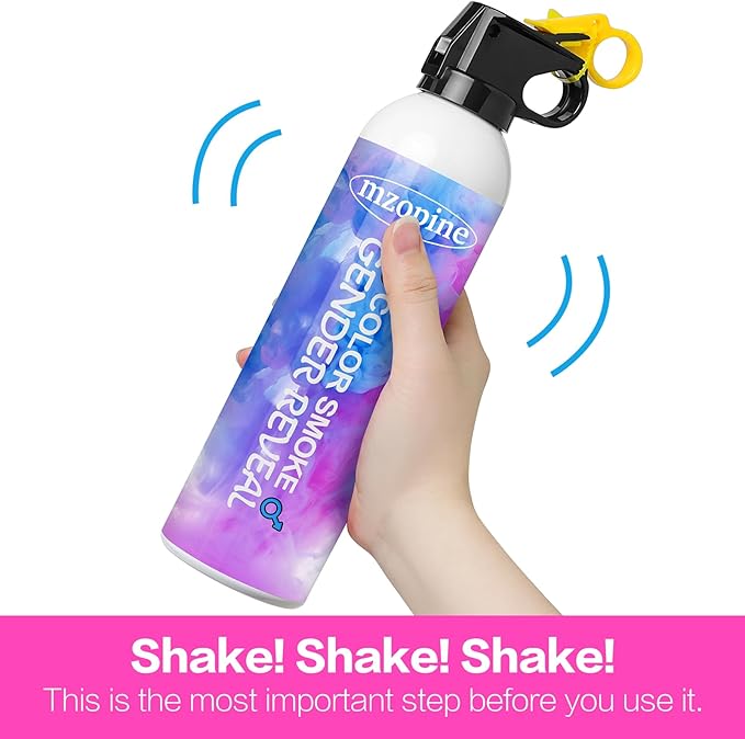 Gender Reveal Fire Extinguisher, Gender Reveal Color Smoke Powder Spray, 4 Pcs Pink Blaster Only for Baby Girl with Pink Smoke Suitable for Gender Reveal Party, 100% Biodegradable Party Supplies