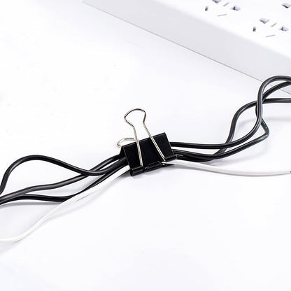 Amazon Basics Sturdy Binder Clips for Office Use, 144 Count (12 Pack of 12), Small, 0.75 in, Black