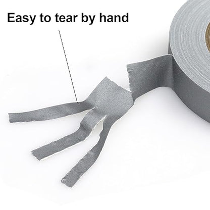 BOMEI PACK Grey Gaffer Tape, Matte Non-Reflective, 1inch x 30yds No Residue Hand Tear Self-Adhesive Gaffer Tape for Labeling, Cable, Stage, Photo Studio, Painters and Duct Repair, 1 Pack