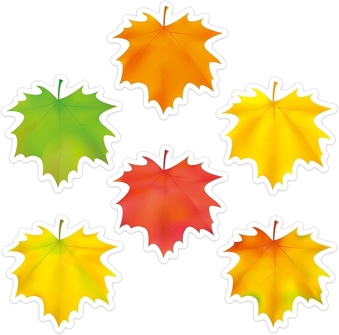 30 Pack 600 Sheets Fall Maple Leaf Sticky Notes Thanksgiving Sticky Notes Notepad for Classroom Fall Party Favors Fall Thanksgiving Gifts