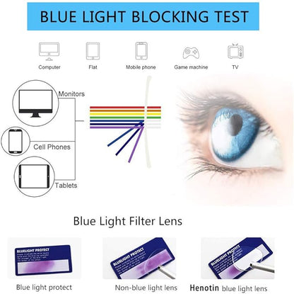 Henotin 5-Pack Reading Glasses Blue Light Blocking Anti Eyestrain Computer Reading Glasses for Women and Men Readers (5 Pairs Mix Color, 3.00)