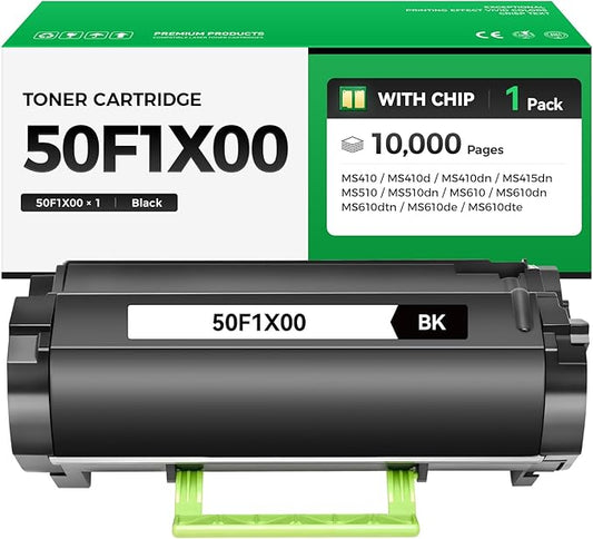 50F1X00 Extra High Yield Toner Cartridge Black Replacement for Lexmark 50F1X00 Toner Compatible with Lexmark MS410 MS410d MS410dn MS415dn MS510 MS510dn MS610 MS610dn MS610dtn MS610de MS610dte Printer