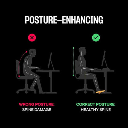 Adjustable Under Desk Foot Stool - Ergonomic Foot Rest with 7 Angles - Walnut