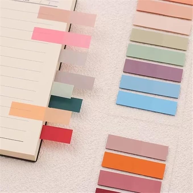 200Pcs Sticky Index Tabs, Page Markers, Writable and Transparent Sticky Notes Page Tabs, Book Markers Label Stickers, Index Tabs for Page Marking Classify File