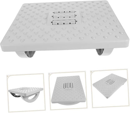 Non-Slip Plastic Footstool with Rocking Motion Under Desk Foot Rest for Office Home Use Lightweight Comfortable Feet Support Stool
