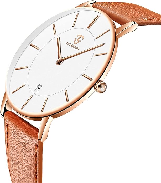 BEN NEVIS Watch, Mens Watch, Minimalist Fashion Simple Wrist Watch Analog Date with Leather Strap