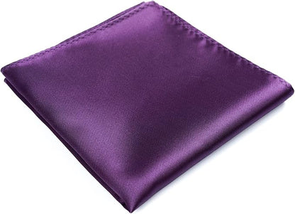 Mens Solid Satin Mens Tie With Hanky,Handmade Neckties For Men