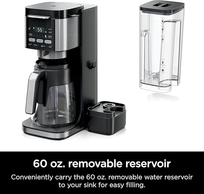 Ninjja | Drip Coffee Maker | Dual-Brew Pro Hot & Iced Coffee Machine | Use with KCup Coffee Pods | 3 Brew Styles (Classic, Rich, & Iced) | 60oz Removable Reservoir & Dishwasher Safe | Black | CFP101