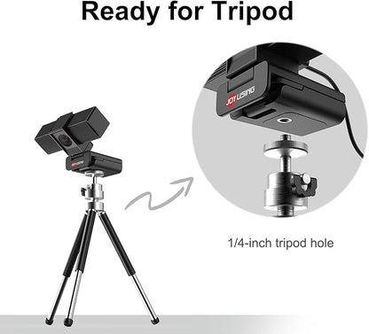 JOYUSING Flip600S 4K Webcam for PC, Ultra HD Webcam with Tripod, PDAF Autofocus, Noise-Cancelling Mics, 79° FOV, Auto Light Correction, Privacy Cover, Ideal for Conference, Zoom/Teams/Google Meet