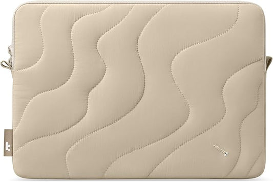 tomtoc 360 Protective Puffy Laptop Sleeve for 14-inch MacBook Pro M5/M4/M3/M2/M1 Pro/Max A3112 A3401 A3185 A2992 A2918 A2779 2025, 13.5/13.8-inch Surface Laptop 7(Copilot+ PC)/6/5/4/3, Quilted Design