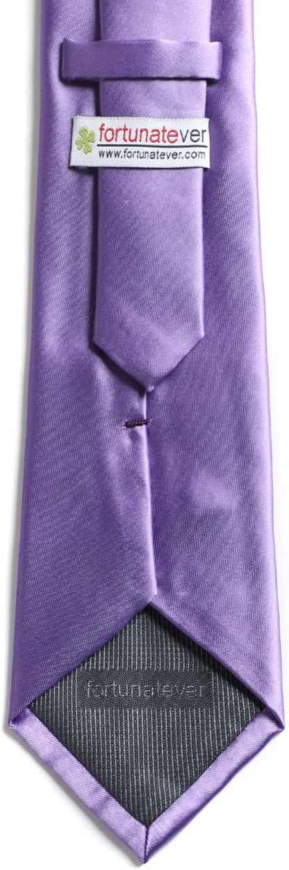 Mens Solid Satin Mens Tie With Hanky,Handmade Neckties For Men
