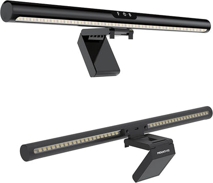 Mount-It! Monitor Light Bar, USB-Powered LED Lamp with Stepless Dimming and Adjustable Color Temperature, Eye-Caring Desk Light for Home, Office, and Gaming, Dual Light Modes, Space-Saving Design