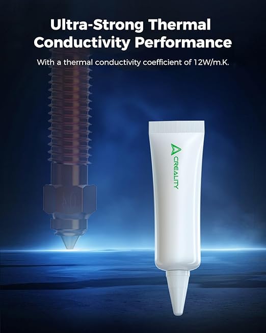 Creality 3D Printer Thermal Grease, High Thermal Conductivity, 250°C High-Temperature Resistant Paste for 3D Printer Hotend&Nozzle, Suit for All FDM 3D Printer (2Pack)