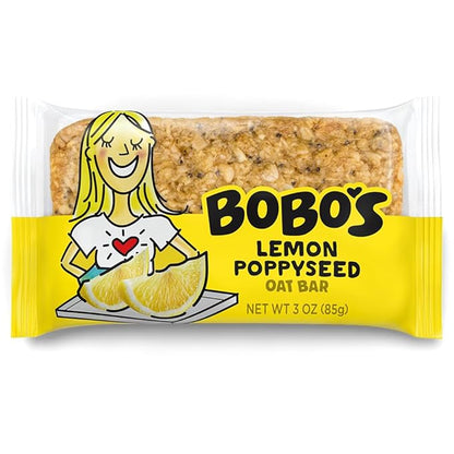 Bobo's Oat Bar Fruit Flavored Multipack, 4 Lemon Poppyseed and 4 Coconut, Great Tasting Healthy Snacks for the Whole Family (8, Fruit Multi)