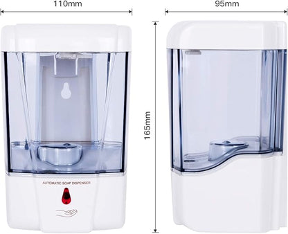 interhasa! Soap Dispenser, Touchless Hand Sanitizer Dispenser Wall Mount Automatic Kitchen Soap Dispenser for Commercial Home, Office, 600ml/20oz