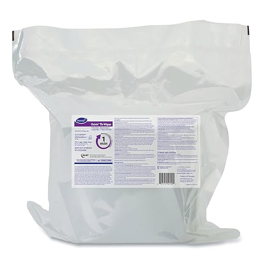 Oxivir Diversey Tb 100823906 Ready-to-Use Disinfectant Cleaning Wipes Refill Pouch, Accelerated Hydrogen Peroxide AHP, 11x12-Inch Extra Large Size Sheets, 160-Wipes, 1-Refill Bag (Pack of 4)