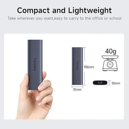 fanxiang 500GB External SSD - Portable SSD External Solid State Drive, 1000MB/s, USB 3.2 Gen2 Type-C, Aluminum Alloy, External Hard Drive for iPhone15/16/17,Android, Mac, Windows (PS1008-NEW)