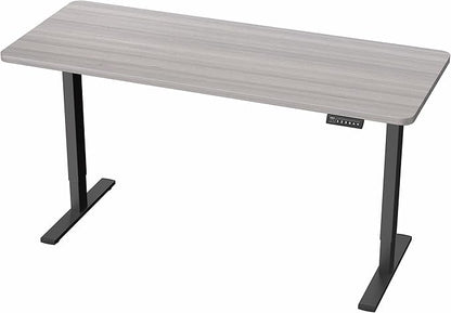 VIVO Electric 60 x 24 in Standing Desk, Memory Height Adjustment, 1B Series, One-Piece Dark Gray Top, Black Frame, DESK-KIT-1B6G