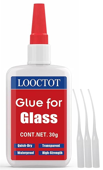 30g Glass Glue,Acrylic Adhesive,Super Instant Glue Bonding Between Glasses,Glass and Other Materials,Quick-Dry Waterproof Clear