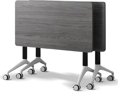 Conference Room Table with Flip-Top Design for Dynamic Meetings, Business Table Computer Desk with Heavy-Duty Frame,Foldable Seminar Meeting Tables for Home Office (2, B, 47.2IN)