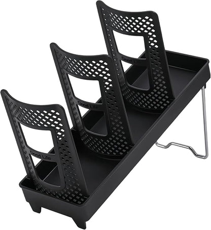 WIN&YING Coffee Cup Holder, Paper Cup and Lid Holder, Universal Disposable Cup Dispenser for Coffee Stations & Restaurant, Bar, Breakroom (Single Row - 3 Slots)