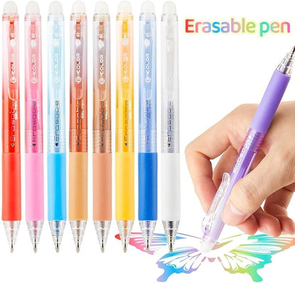 Retractable Erasable Gel Pens Clicker,Fine Point 0.7mm Smooth Writing Pens,Cute Pens For Writing Journaling Taking Notes School Office Home. (36 Colors)