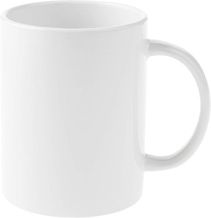 Cricut Blank Mug, Ceramic-Coated, Dishwasher & Microwave Safe, 15 Oz Sublimation Ready Mugs, Ideal for Crafts and Printing, 6 Count, White