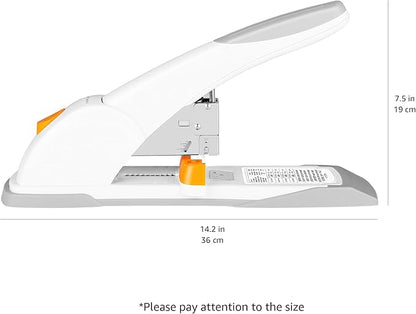 Amazon Basics Heavy Duty Stapler, 130 Sheets High Capacity, Large Office Stapler with 1000 Staples, White