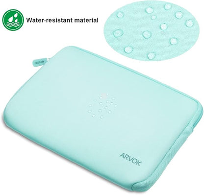 Arvok 13 13.3 14 Inch Laptop Sleeve Case for MacBook Pro/MacBook Air 13-14 inch, Water-Resistant Notebook Chromebook Computer Pouch, Carrying Bag Cover for HP/Dell/Lenovo/Asus/Acer, Light Green