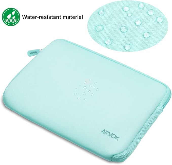 Arvok 17-17.3 Inch Laptop Sleeve Multi-Color Size Choices Case/Water-Resistant Neoprene Notebook Computer Pocket Tablet Briefcase Carrying Bag/Pouch Skin Cover for HP/Dell/Lenovo/Asus/Acer Light Green