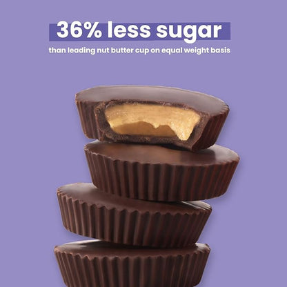 UNREAL Dark Chocolate Almond Butter Cups| 5g Sugar | Certified Vegan, Gluten Free, Fair Trade, Non-GMO | No Sugar Alcohols or Soy | 0.53 Ounce (Pack of 40)