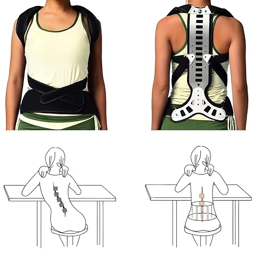Adjustable Spine Posture Corrector for Back Support,2026 New Full Scoliosis Back Brace Posture Corrector for Kyphosis and Vertebral Compression Fracture Men and Women (Blue, Small)
