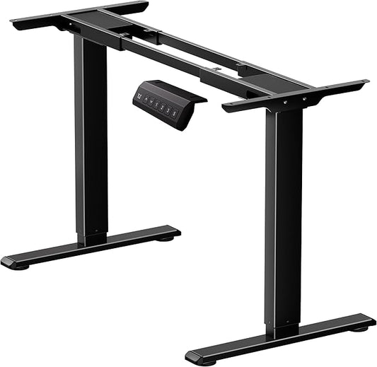 Dual Motor Electric Standing Desk Frame, Height Adjustable Table Legs for Max 90″ x 44″ Desktop with 330lbs Capacity, Ergonomic Sit Stand Up Desk Base for Home Office, Black Frame Only