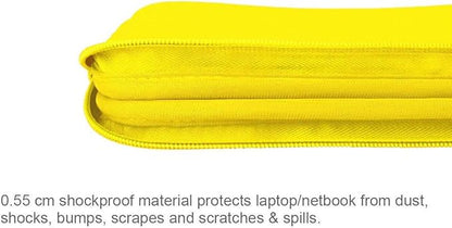 Arvok 13 13.3 14 Inch Laptop Sleeve Case for MacBook Pro 14 2021/Water-Resistant Notebook Chromebook Computer Pocket Briefcase Carrying Bag Pouch Skin Cover for HP/Dell/Lenovo/Asus/Acer, Yellow