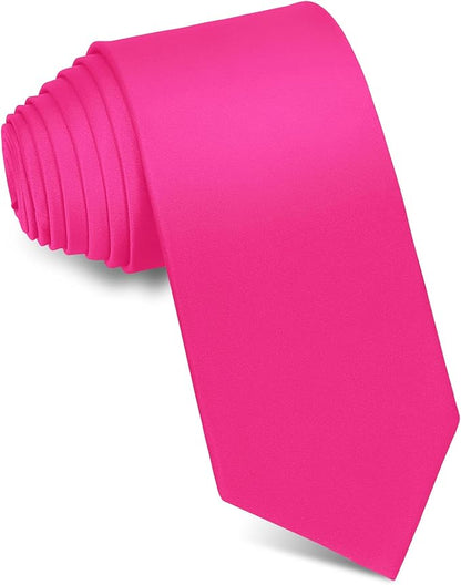 Men's Ties Solid Pure Color 3.15" (8CM) Necktie Plain Formal Business Wedding Black Ties For Men