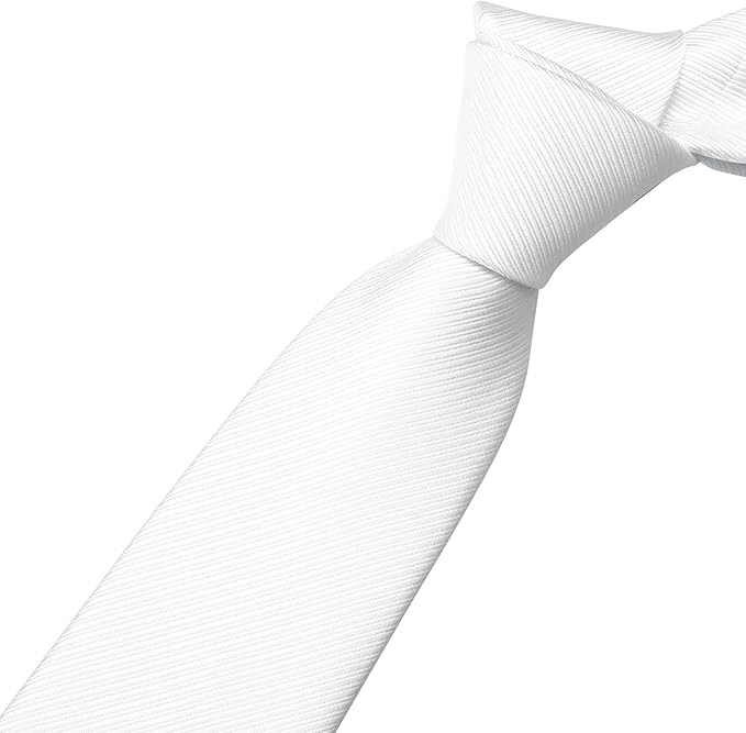 KOOELLE Men's Ties Solid Pure Color Plain Neckties Formal Black Ties For Men