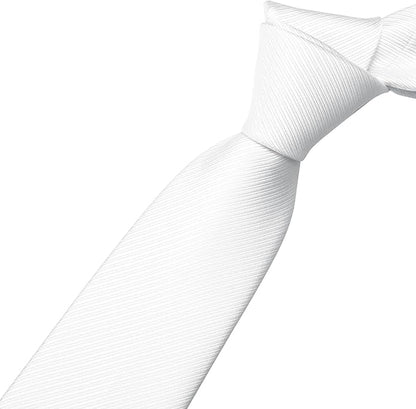 KOOELLE Men's Ties Solid Pure Color Plain Neckties Formal Black Ties For Men
