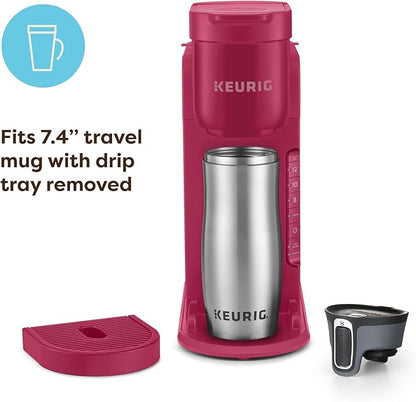 Keurig K-Express Single Serve K-Cup Pod Coffee Maker, 3 Brew Sizes, Strong Button Feature, 42oz Removable Reservoir, Holiday Berry