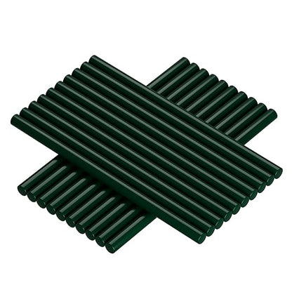 20-Pack Dark Green Hot Melt Glue Sticks, 0.43″ Dia × 8″ Long – Multi-Purpose Adhesive for Crafting, Woodworking, Decoration & Repair