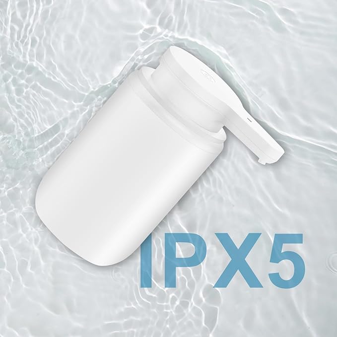 Automatic Soap Dispenser Foaming Touchless 10.14oz/300ml Foam Soap Dispenser Automatic Foam Hand Soap Dispenser with Infrared Sensor for Bathroom Kitchen Sink Hotel Restaurant (White)