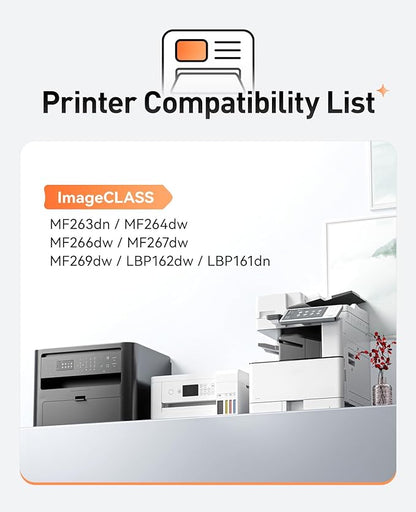 051H Toner Cartridge 2-Pack High Yield with Chip Replacement for Canon 051H 051 CRG-051H Toner Compatible with Canon imageCLASS MF263dn MF264dw MF266dw MF267dw MF269dw LBP162dw LBP161dn Printer Black