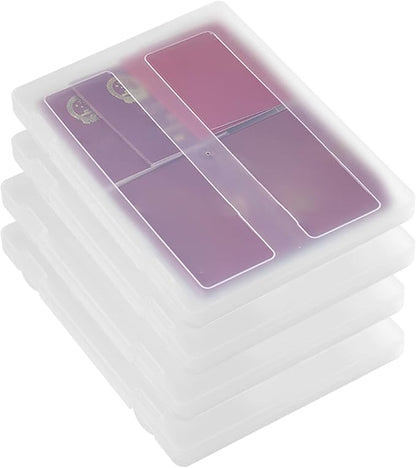 4Pcs Clear Plastic File Box A4 File Document Box Portable Project Case Paper Storage Container for Magazine, Scrapbook, Office School Document Organizer