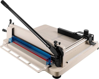 Paper Cutter Heavy Duty, 12 inch A4 Guillotine Paper Cutter, 500 Sheet Solid Capacity Steel Structure Paper Trimmer, Double Safety Protection for Cutting Paper, Leather, Cardboard, Polyester
