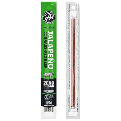 Country Archer Beef Jerky Sticks Jalapeno - Grass Fed Beef Sticks Individually Wrapped, Beef Sticks Bulk, Beef Jerky Snack Packs, Gluten Free, Paleo, Keto, Sugar Free - 1 oz Meat Sticks (Pack of 36)