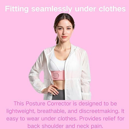 Back Brace Posture Corrector for Women - Adjustable Upper Posture Support Bras for Neck Shoulder Back Straightener - Comfortable Posture Corrector Invisilite Hunchback Slouching Under Clothes (Large)