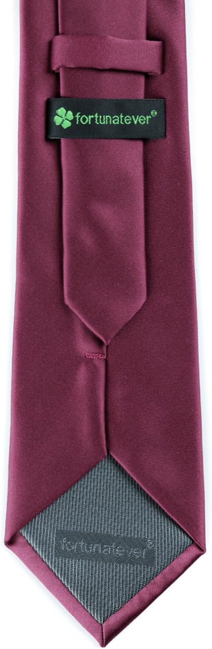 Mens Solid Satin Mens Tie With Hanky,Handmade Neckties For Men