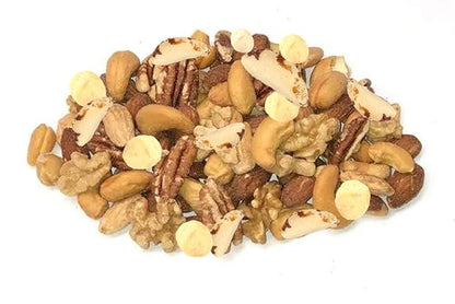 Freshly Roasted Mixed Nuts with Sea Salt (2 Lbs.) - A Delicious Sea Salted Mix of Macadamia Nuts, Cashews, Brazil Nuts, Almonds, Pecans & Walnuts - Farm Fresh Nuts Brand