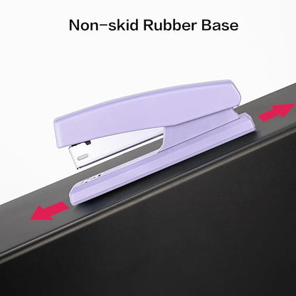 Deli Stapler, Desktop Staplers with 640 Staples, Office Stapler, 25 Sheet Capacity, Purple